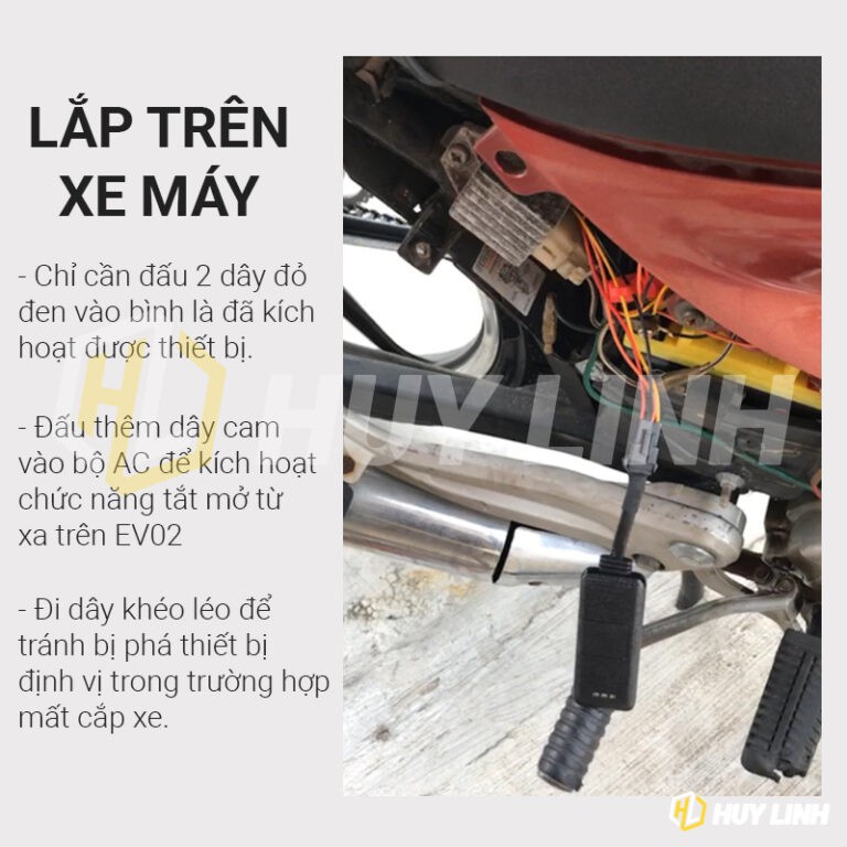 Đinh vị ô tô, xe máy WanWayTrack EV02/4 dây ngắt xăng điện