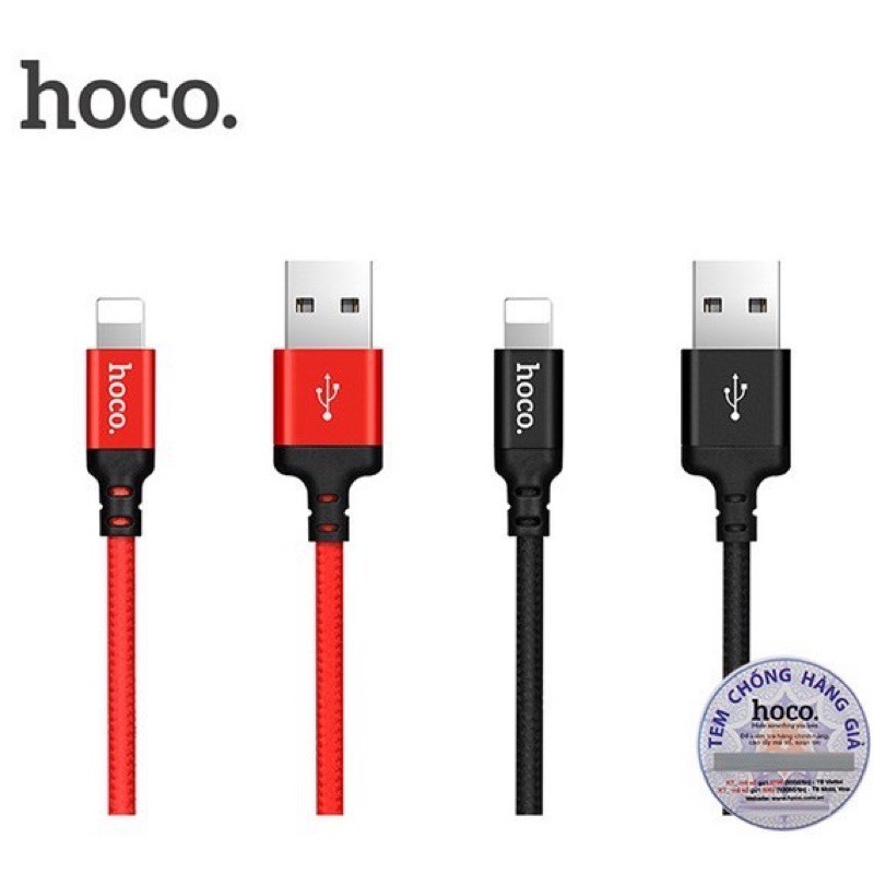 Cáp sạc iphone Hoco x14 tích hợp Lighting/Android Microd/Type C,dây sạc bọc dù 1m,2m- chính hãng