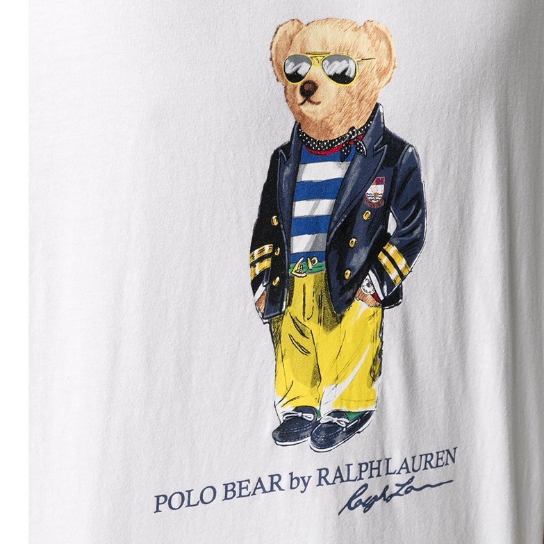 Ralph Lauren áo polo Chất Liệu Cotton In Hình Gấu Dành Cho Nam