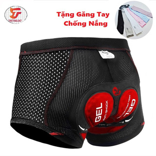 Quần Yếm Gel Xịn SiliCol Gel Cao Cấp, Quần Đạp Xe Nam Nữ Thể Thao Siêu Êm Thoáng Khí - Tặng Gay Tay Chống Nắng
