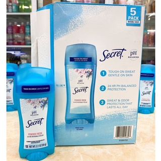 Sáp khử mùi Secret Invisible Solid hương phấn 73g