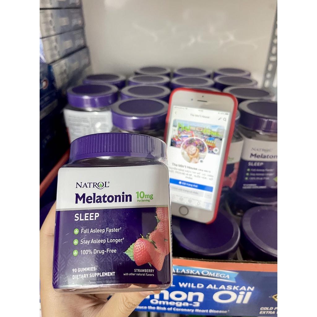 Kẹo ngủ Natrol Melatonin Gummies, hỗ trợ giấc ngủ, loại 10MG 90 viên