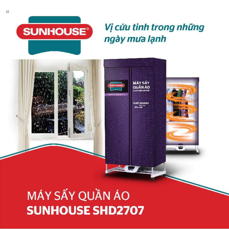 ĐIỀU KHIỂN TỦ SẤY QUẦN ÁO SUNHOUSE SHD2707 CHÍNH HÃNG