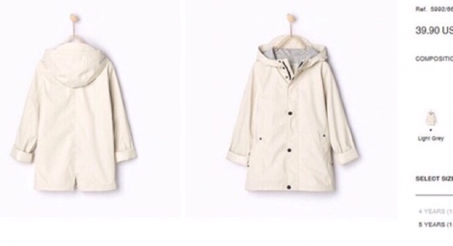 Khoác Mangto Zara xuất xịn