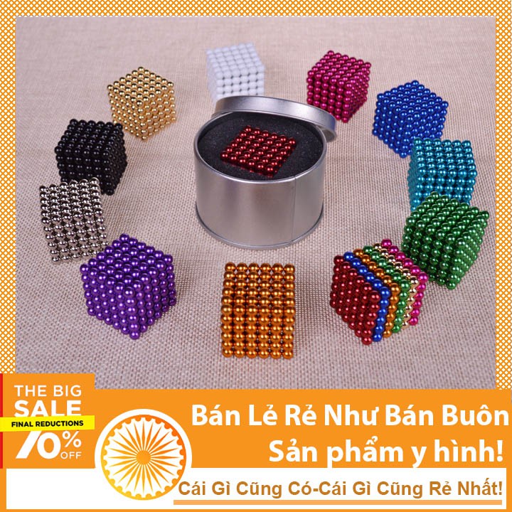 Nam châm tròn kích thước 5mm bộ 216 viên