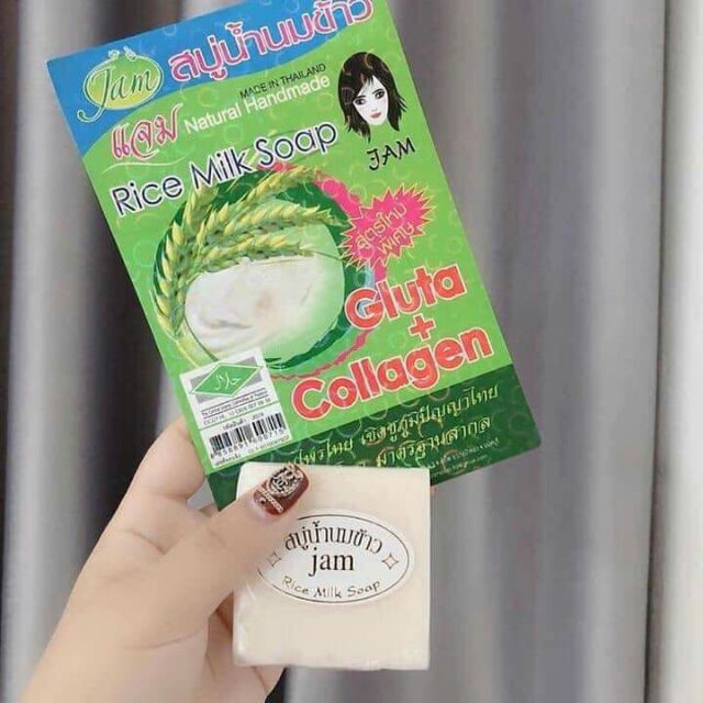 Xà Phòng Cám Gạo/ Xà Phòng Tắm Trắng Da Thái Lan Jam Rice Milk Soap