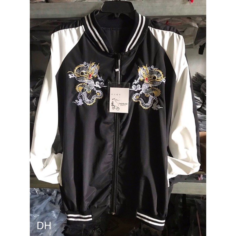 Áo gió rồng thêu (1 lớp)