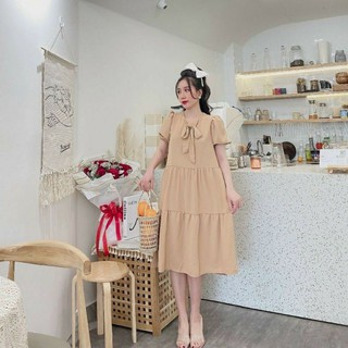 Váy bầu thời trang thiết kế V212 chất lụa hàn siêu mát