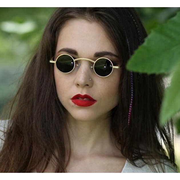 Kính mát SAMJUNE gọng tròn nhỏ phong cách cá tính