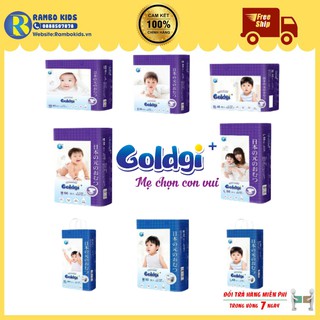 [Mẫu mới] Bỉm dán/quần Goldgi+ size Nb92/S84/M66/M60/L56/L48/XL46/XL44/XXL34 shop Rambo kids