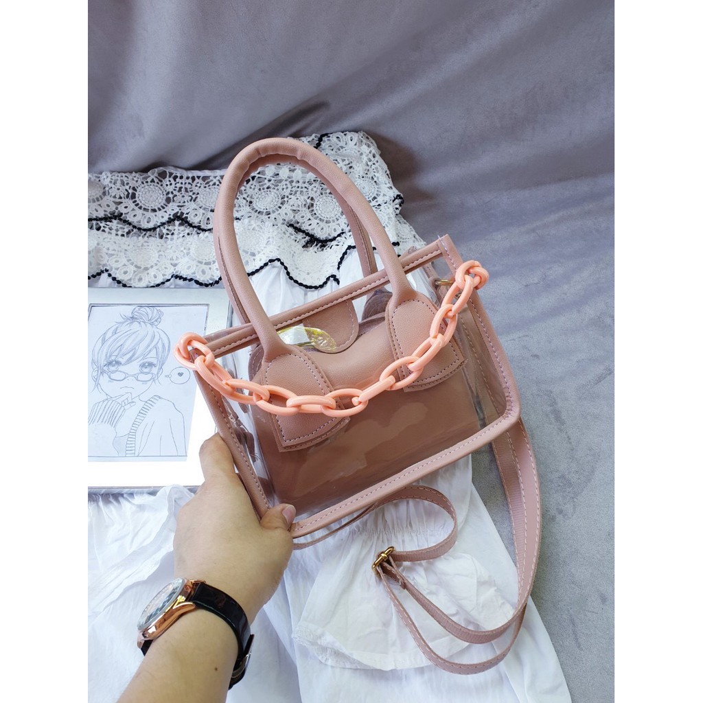 Túi trong suốt đi biển set túi trong suốt A4 chất liệu nhựa PVC cao cấp LVTS01
