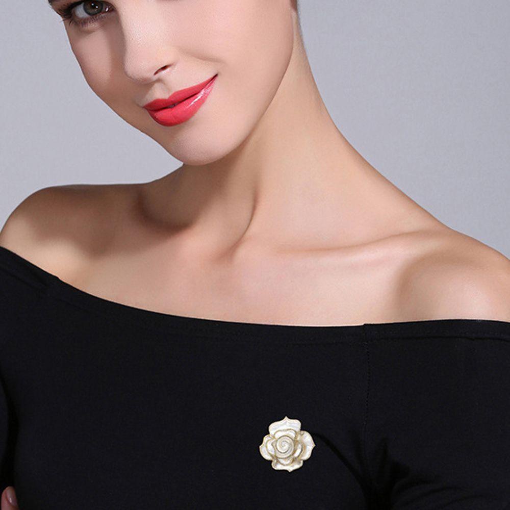 Ghim Cài Áo Hình Hoa Trà Phong Cách Vintage Ngọt Ngào Cho Nữ