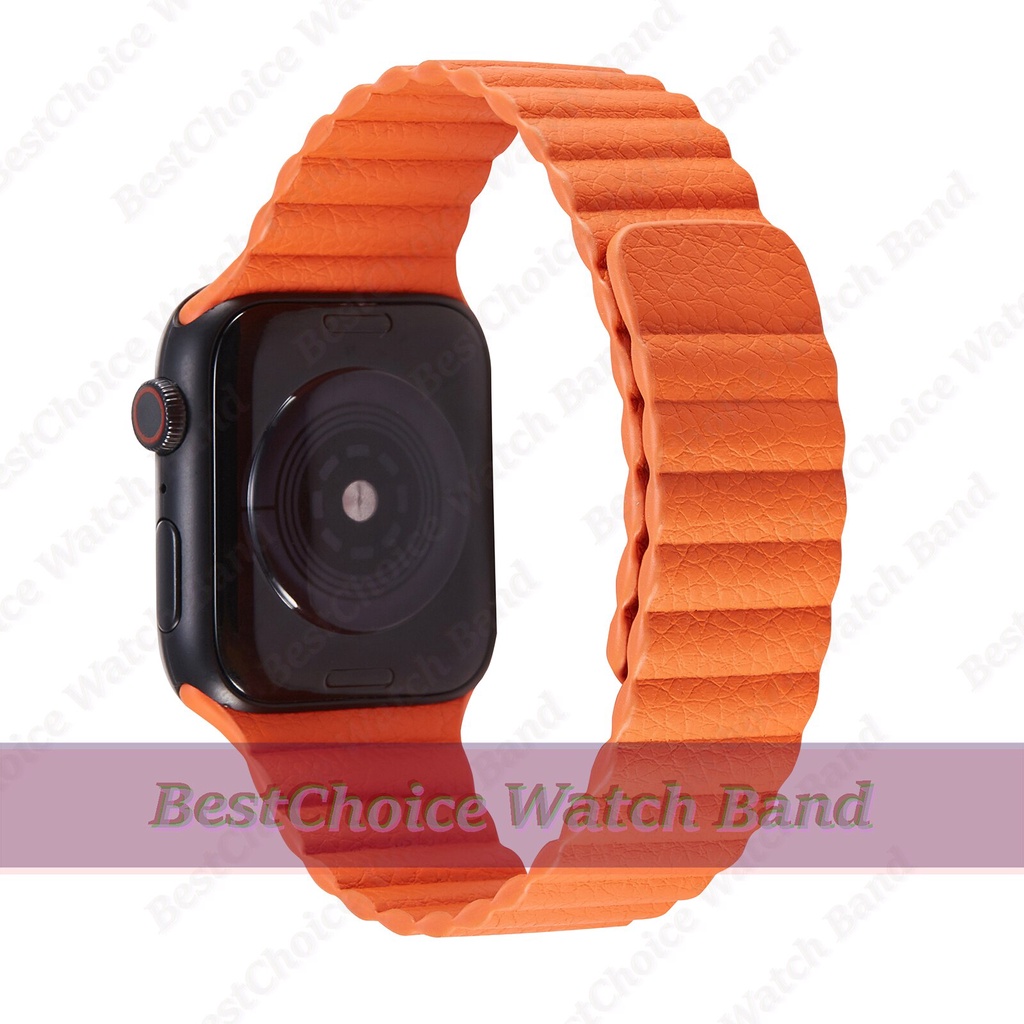 Da Dây Đeo Nam Châm Cho Đồng Hồ Thông Minh Apple Watch 44mm 40mm 38mm 42mm Series 6 Se 5 4 3