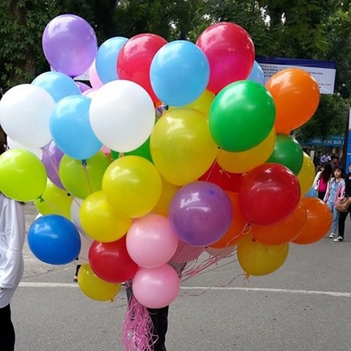 Bong bóng không nhũ size 25cm bịch 50 cái bóng trang trí sinh nhật Phụ kiện trang trí sinh nhật happy birthday tiệc cưới