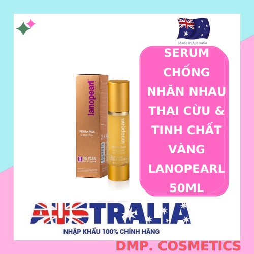 Serum chống nhăn nhau thai cừu và tinh chất vàng Lanopearl Penta Max Nanosome Gold Serum LB13 50ML[Chính Hãng]