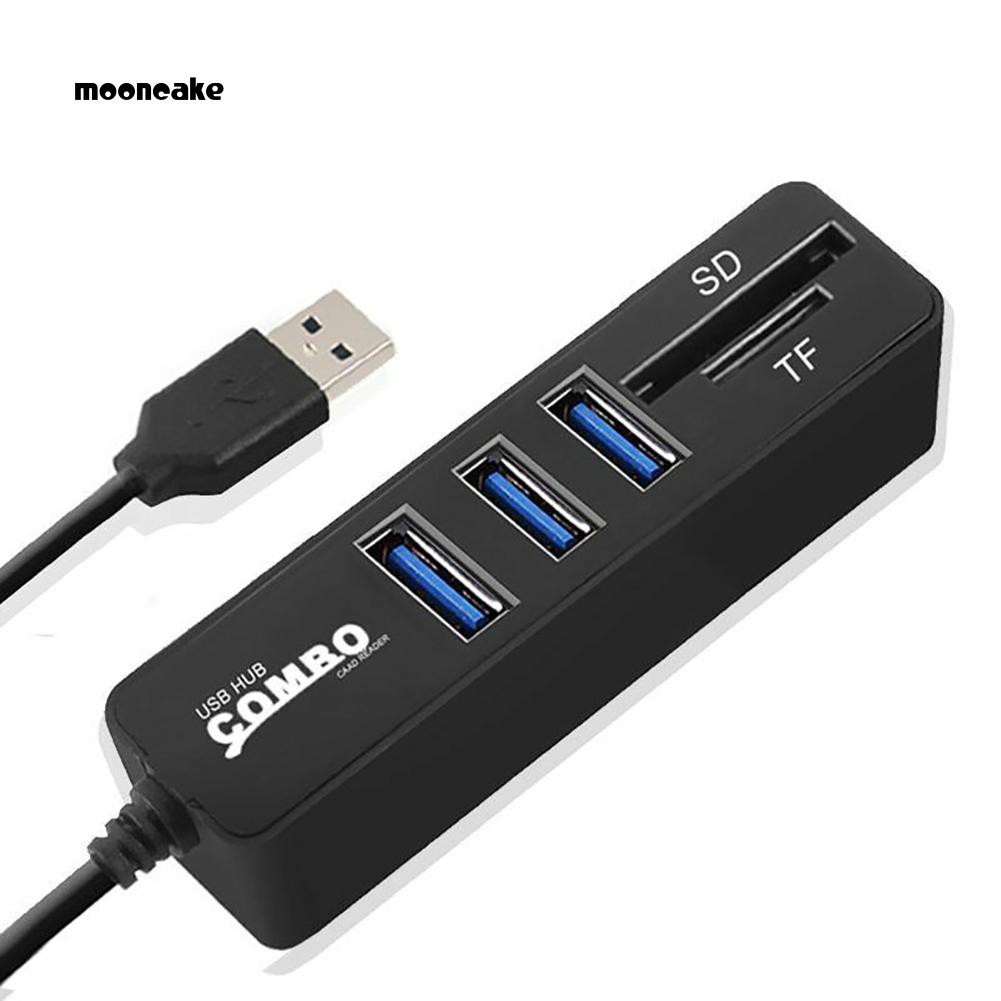 Đầu Đọc Thẻ Nhớ 3 Cổng Usb 2.0 Sd / Tf Cho Máy Tính