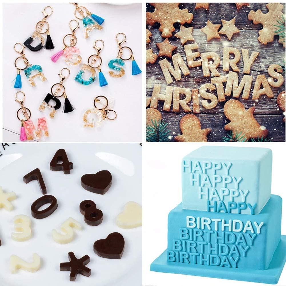 Set 2 khuôn Anaeat bằng silicon làm bánh hình chữ cái và số