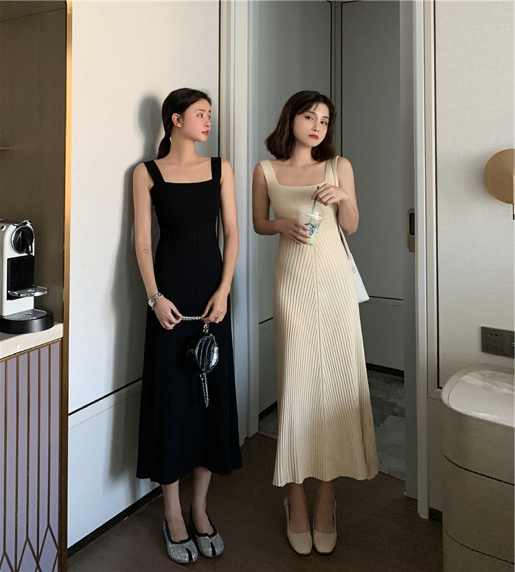 Đầm Yếm Dệt Kim Phong Cách Hàn Quốc Cho Nữ