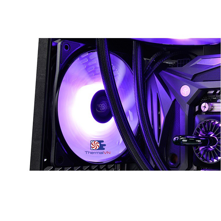 Quạt fan case 12cm RGB DeepCool RF 120M (bộ 3 quạt) - Quạt quay êm sức gió tốt, hiệu ứng màu sắc RGB 16,7 triệu màu