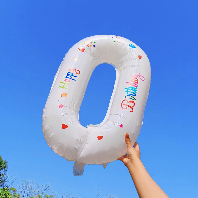 Bong Bóng Nhôm 32INCH Hình Số Cho Trang Trí