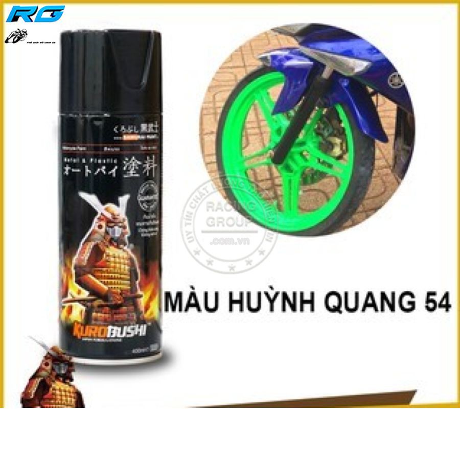 Sơn Xịt Samurai Màu Xanh Lá Huỳnh Quang - Mã 54