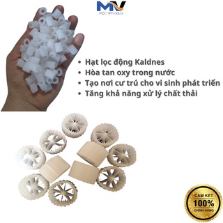  Vật liệu lọc Hạt lọc Kaldnes micro và 6 cánh hạt nhựa lọc bể cá loại tốt túi 1kg 