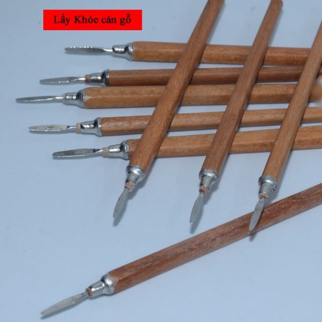 Lấy khóe cán gỗ, cây lấy khoé móng tay chân cán gỗ Thiên Di Nail