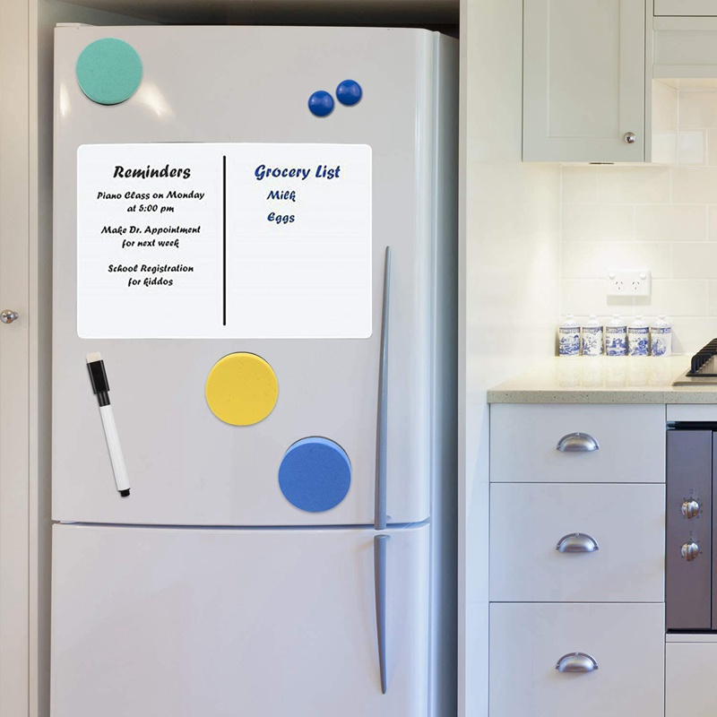 48 Pack Magnetic Whiteboard Dry Eraser Chalkboard Cleaner Round Shape Board Wiper for Classroom Home Office, 4 Colors