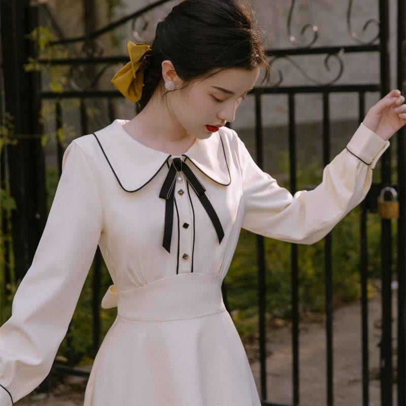 Đầm Công Chúa Disney Cổ Búp Bê Phong Cách Retro Pháp