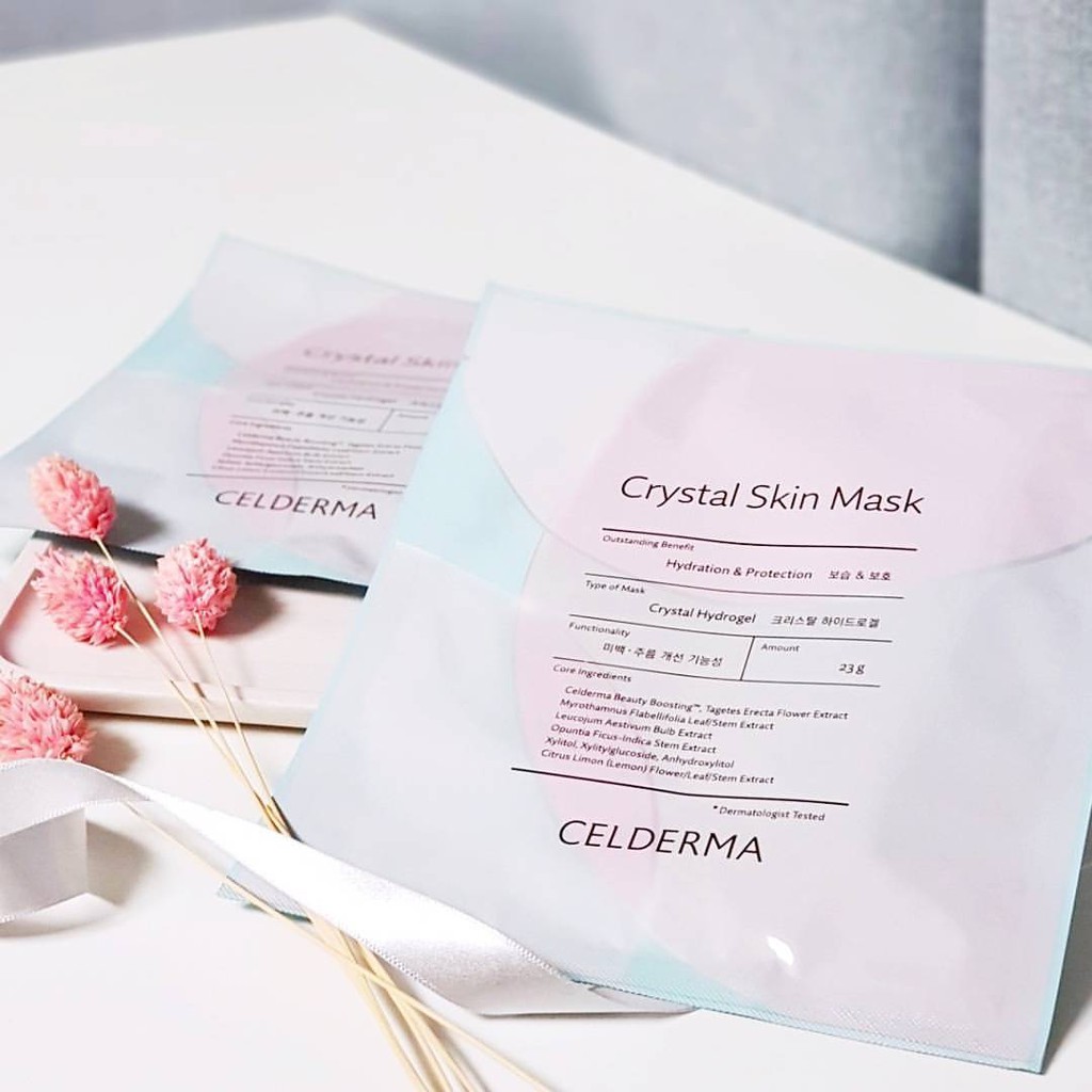 [1-5 Miếng] Mặt Nạ Thạch Anh Celderma Crystal Skin Mask 23g