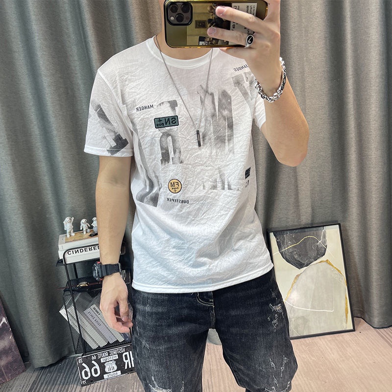Áo Thun Kaki 100% Cotton S 2022 Tay Ngắn Thời Trang Cao Cấp Cho Nam
