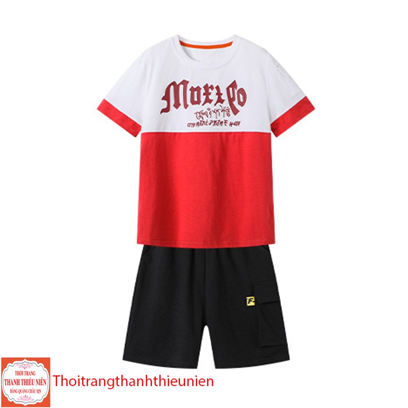 [35Kg - 75Kg] Bộ Thể Thao Cotton Nam Đẹp Bộ Mặc Nhà Mùa Hè Tay Ngắn Không Cổ | BigBuy360 - bigbuy360.vn