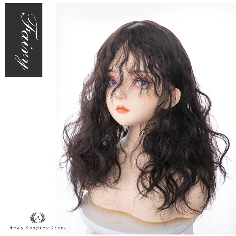 [CÓ SẴN] Tóc giả/ Wig teen Fairy Alice Garden đen ánh nâu