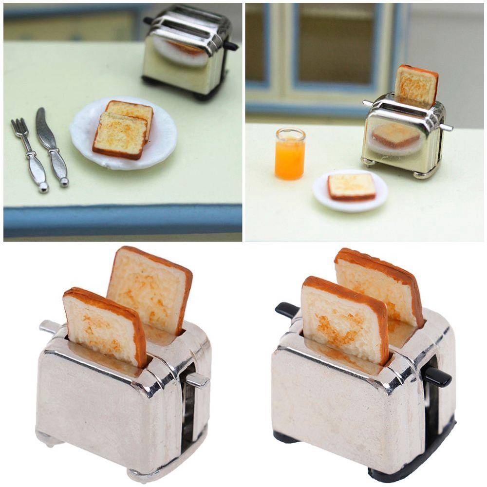 BEBETTERM Mô Hình Máy Nướng Bánh Mì Sandwich Mini Trang Trí Nhà Búp Bê