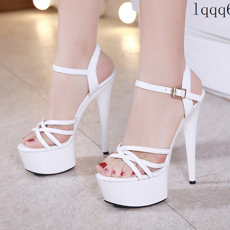 Giày Sandal Cao Gót 15cm Đế Dày Chống Thấm Nước Thời Trang