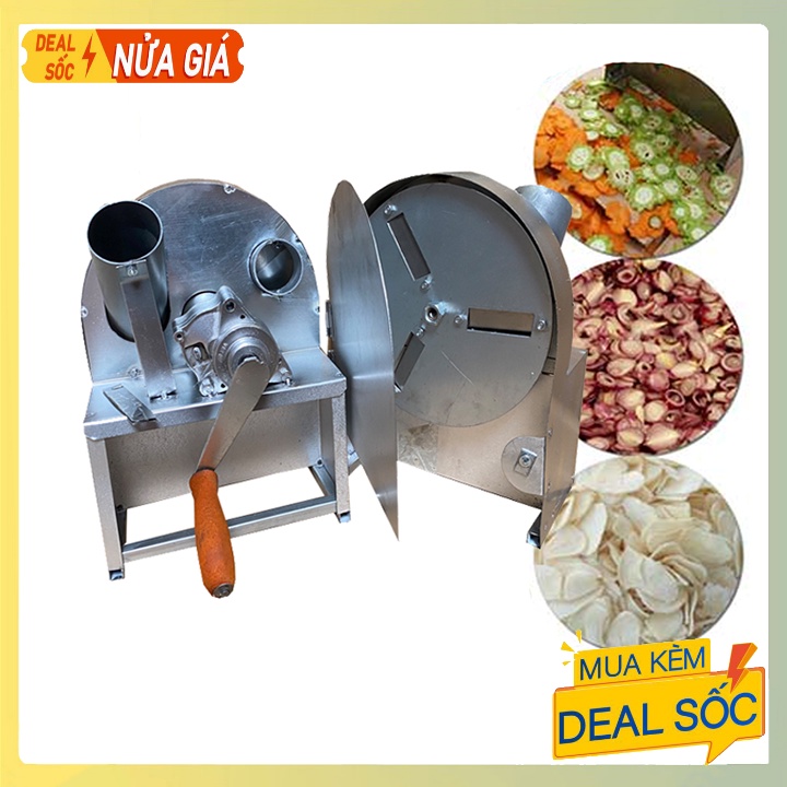 Máy thái hành tỏi xả ớt quay tay Loại 1 có nắp