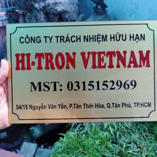 BẢNG TÊN CÔNG TY, BIỂN SỐ NHÀ
