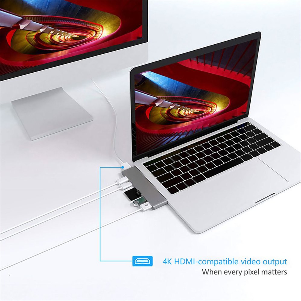 Bộ Chuyển Đổi Usb 3.1 Type-C Hub Sang Hdmi Thunderbolt 3 Usb C Thunderbolt 3.0 Tf Cho Macbook Pro / Air | BigBuy360 - bigbuy360.vn