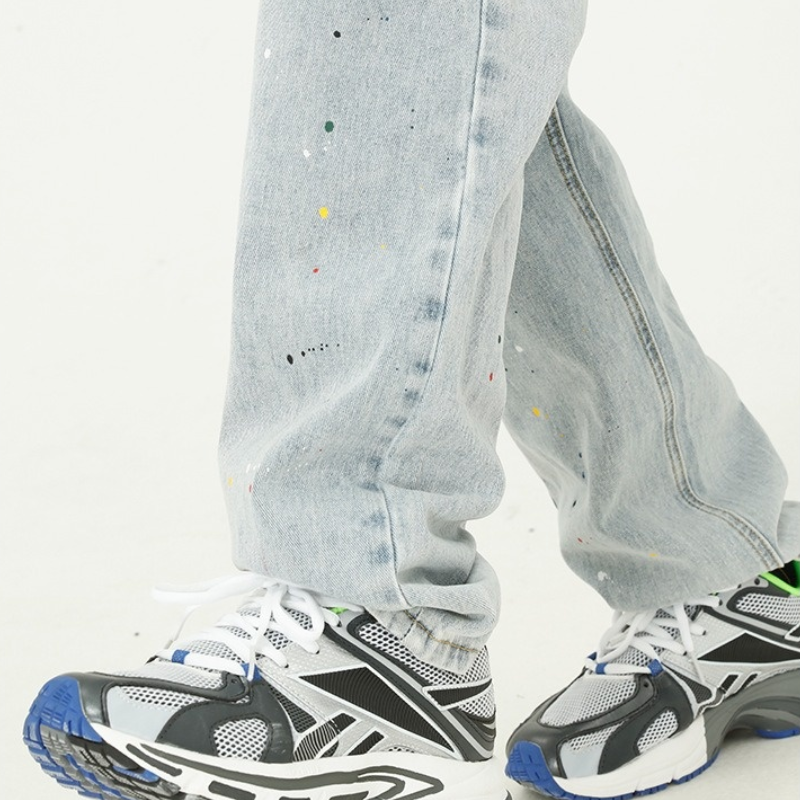 Quần Jeans Ống Rộng Phong Cách Hàn Quốc Cá Tính Dành Cho Nam