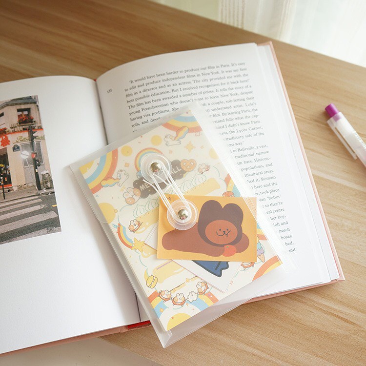 Túi nhựa trong suốt đựng sticker, tiền tiết kiệm, ảnh ... tiện lợi