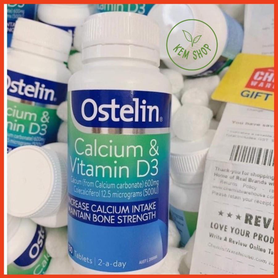 [Cam Kết Hàng Auth] Canxi bầu Ostelin Calcium & Vitamin d3 bổ sung Canxi, D3 cho bà bầu, mẹ cho con bú
