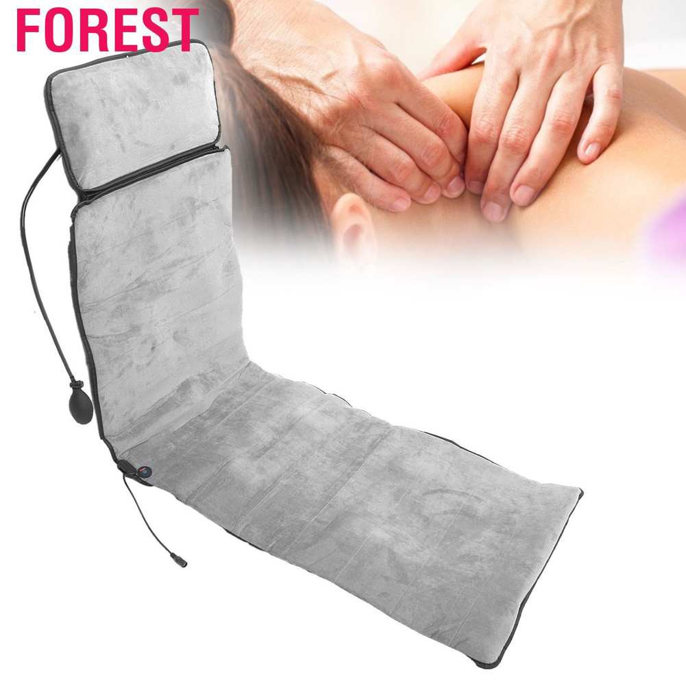 Forest Electric Massage Chair Cushion Head Neck Waist Heating Vibration Pad 100‑240V