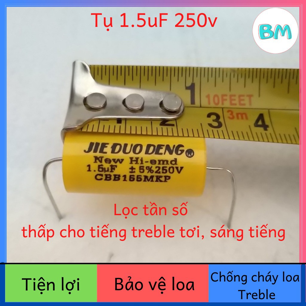 TỤ LOA TREBLE - 1.5uF 2.2uF 3.3uF 4.7uF 250V - TỤ PHÂN TẦN LOA TRÉP