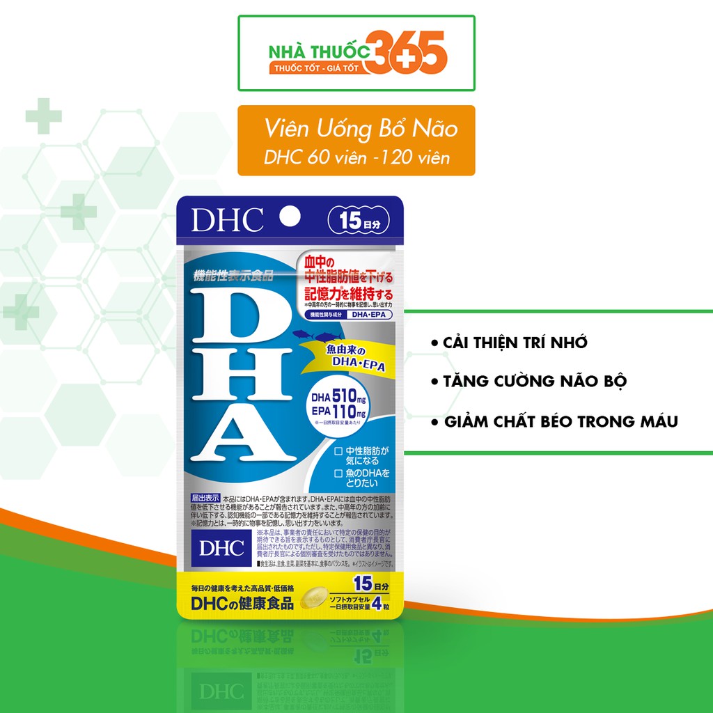 Viên Uống Bổ Não, Hỗ Trợ Tăng Cường Chức Năng Não DHC DHA  60 viên - 120 viên