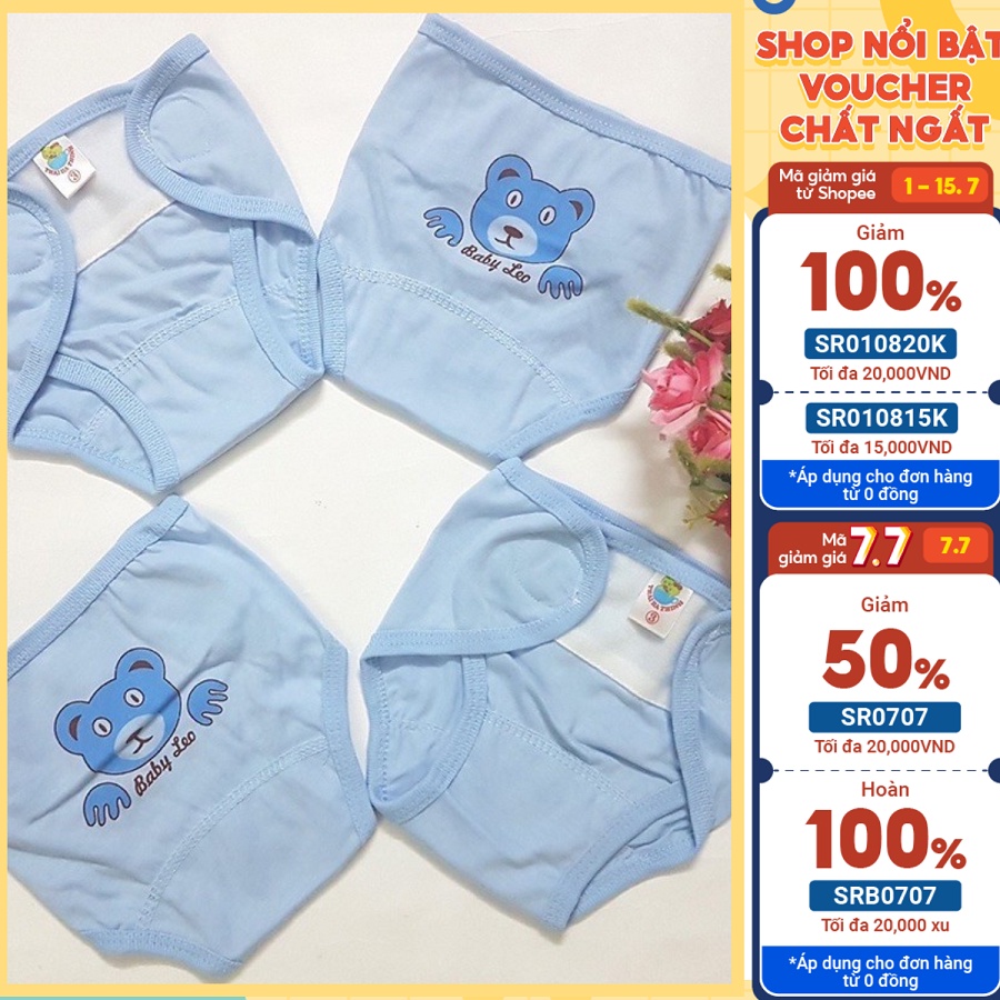 Quần đóng bỉm in hình thú sau mông Baby Leo, size 3-8kg
