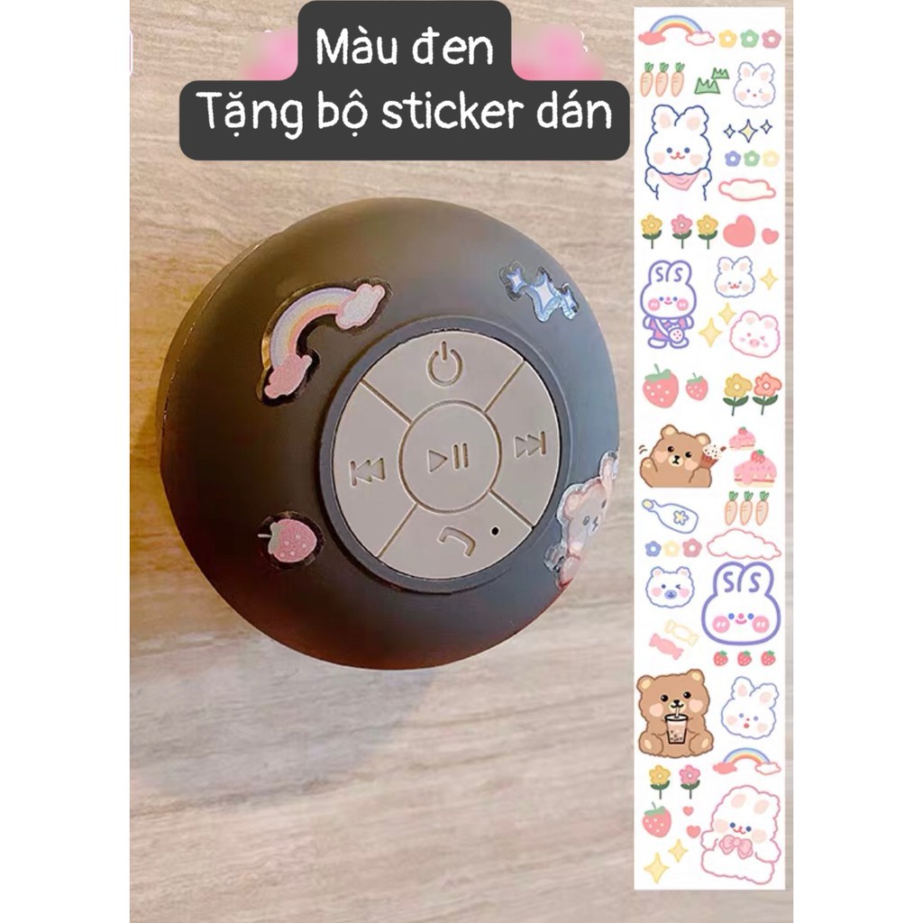 Loa Bluetooth Không Dây Dùng Trong Nhà Tắm Chống Thấm Nước ❤️ Kèm Bộ Sticker Dễ Thương