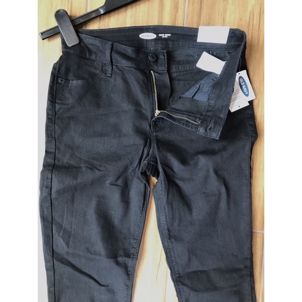 Quần skinny lưng vừa O.l.d na.vy,quần jean đen nữ super skinny mid rise-hàng xuất xịn