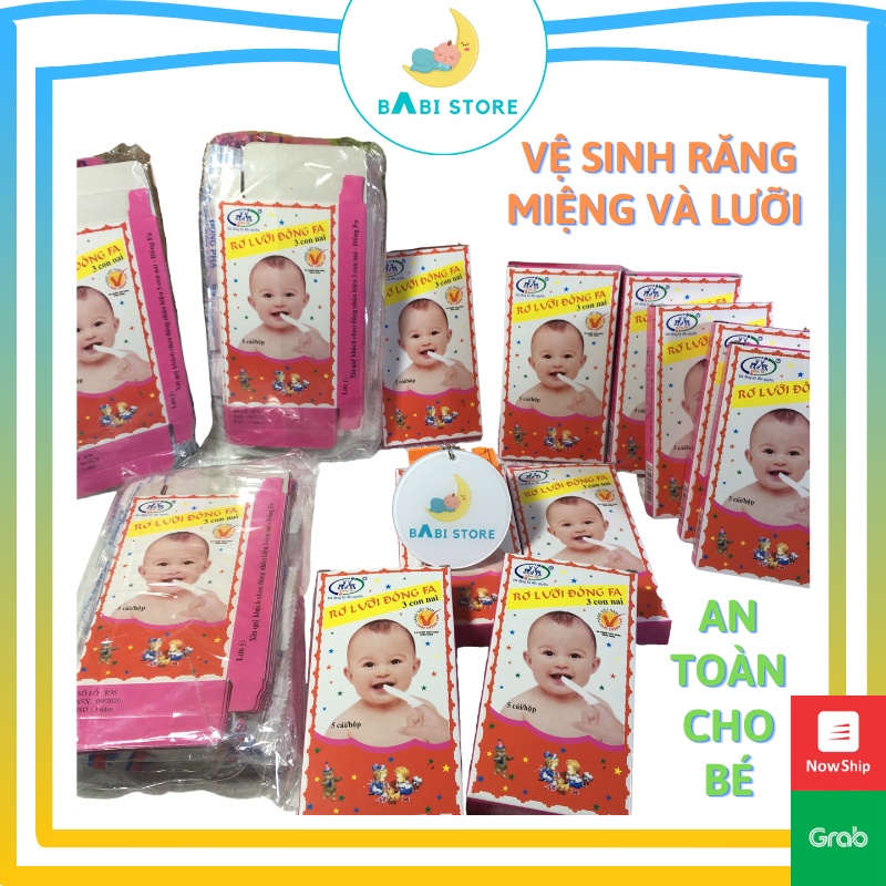 Rơ lưỡi Đông Fa 10 hộp 50 cái cho bé chính hiệu 3 con nai - Babi Store