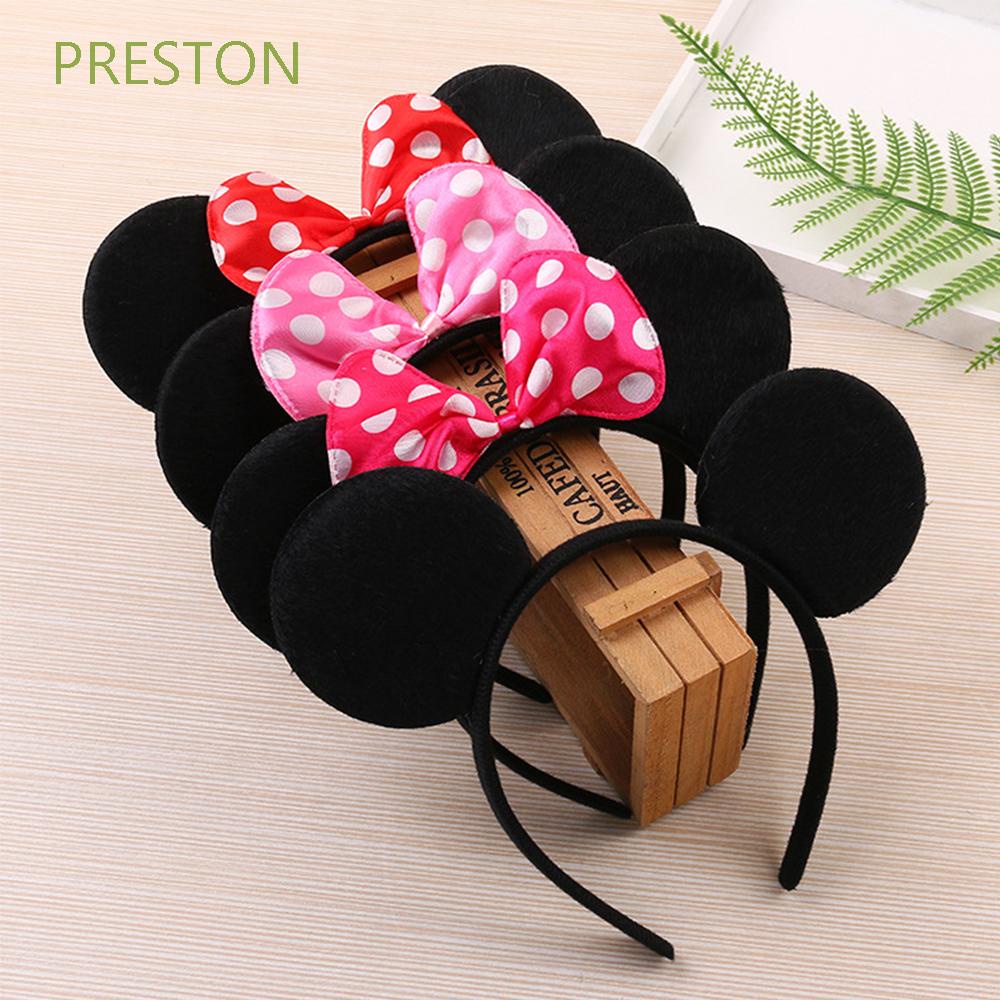 Băng đô cài tóc hình tai chuột Mickey thời trang nhiều màu cho bé gái