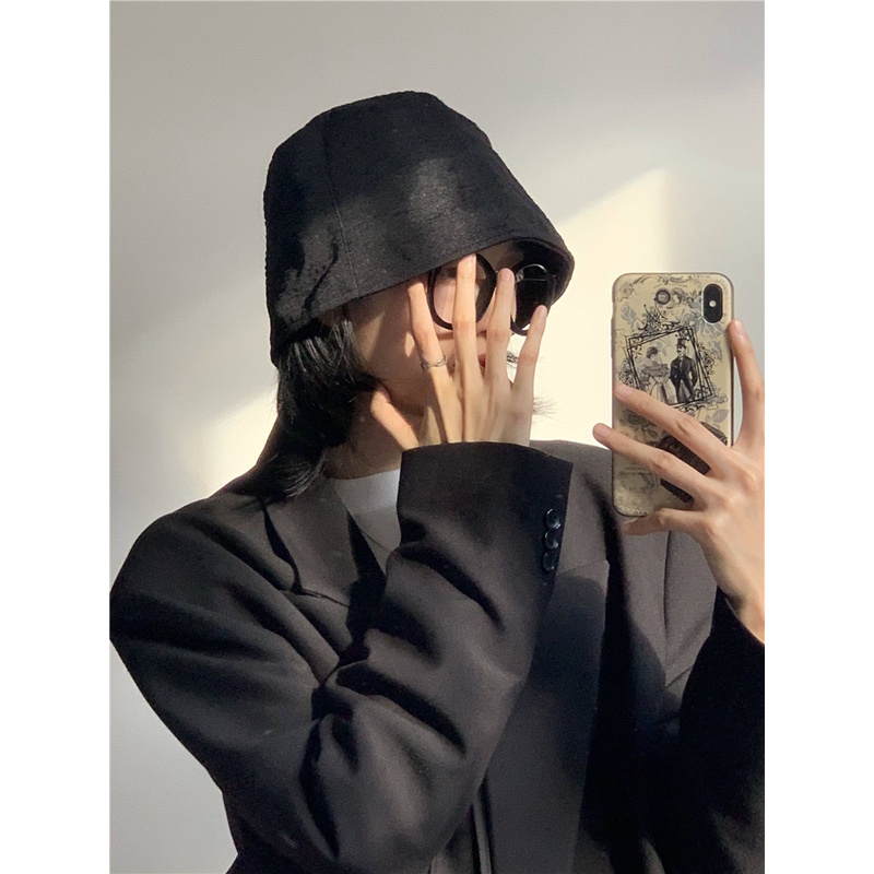 -🍊 Mũ nón bucket vải xô chống nắng phong cách Ulzzang